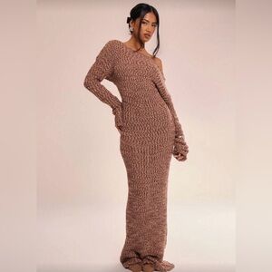 Cozy Off-Shoulder Knit Dress